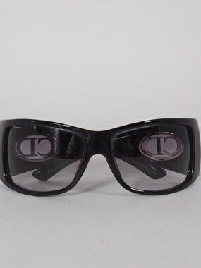 Christian Dior Flavour 1 Shield Sunglasses Black Silver Italy